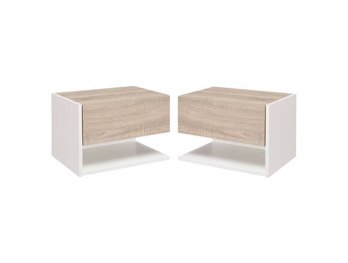 HOMCOM - Table de chevet - Panneau de particules - 46x30x30cm - Multicolore
