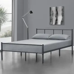 Metallbett Laos 120x200 cm Dunkelgrau en.casa