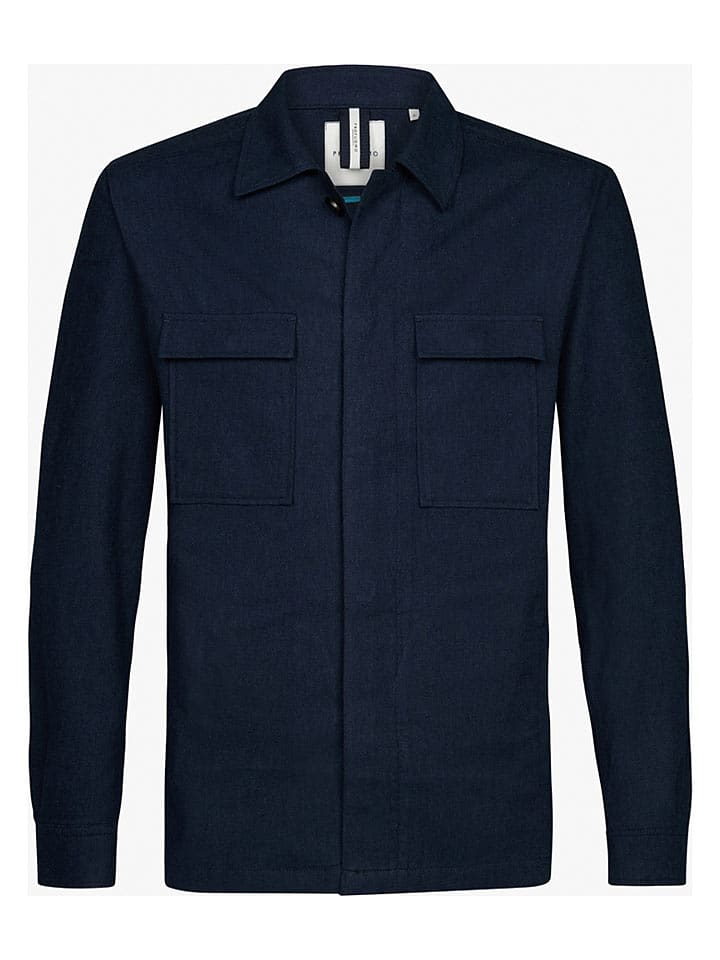 PROFUOMO Hemdjacke in Dunkelblau - XL