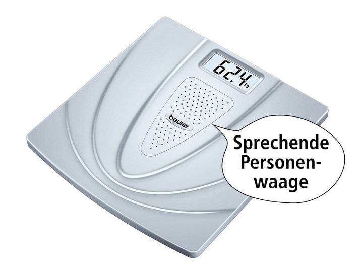 Sprechende Personenwaage PS 200 von Beurer, Silber