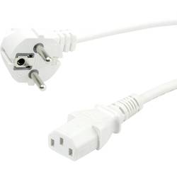 VALUE Netzkabel, CEE7/7-Stecker & IEC-Buchse gerade, weiß, 1,8 m 19.99.1019