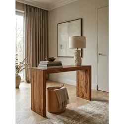 Konsolentisch – Massivholz, 115x40x75 cm, schmal, mit Schubladen