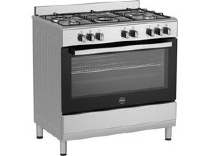 Cuisinière à gaz - BERTAZZONI - SEL925MX - 5 foyers - 3 6 Kwh - 90 cm - Inox