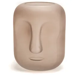 Vase Maske braun - Anderes Glas Amadeus 16x16 cm