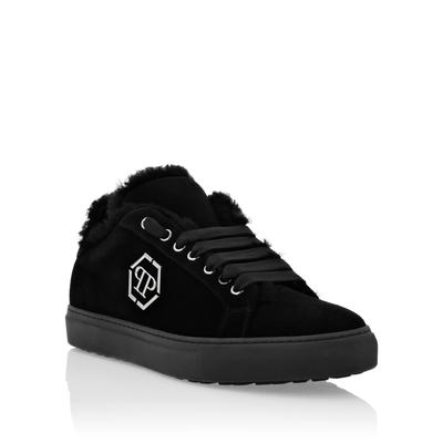 Sneaker PHILIPP PLEIN "Low-Top-Sneaker", Herren, Gr. 39, Normalschaft, schwarz (02, schwarz), Schuhe Sneaker