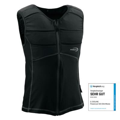 E.COOLINE Powercool SX3 Kühlshirt ärmellos Gr. 2XL schwarz - sekundenschnelle Aktivierung mit Wasser - stundenlange, trockene Kühlung für heiße Tage