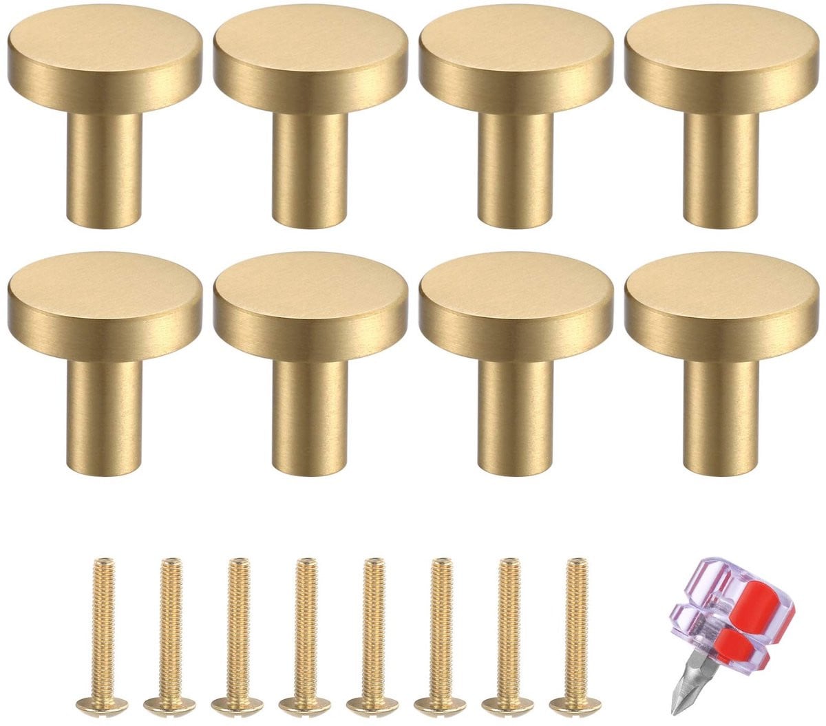 Dailygoods Ronde Kastknoppen Goud - Meubelknop - 20 x 23 mm