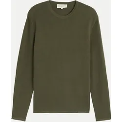 Basic Strickpullover Grün M