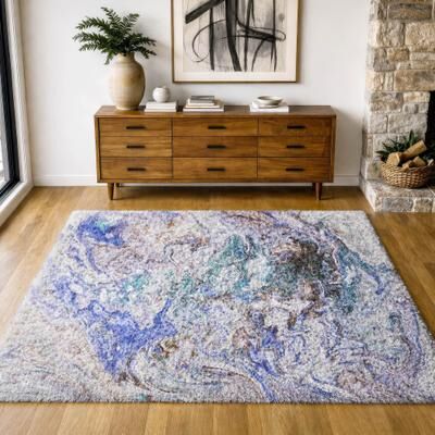 Addison Rugs Premium Washable Super Soft Abstract Carthage Dream Shag Rug