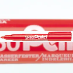Pentel Permanent-Marker GREEN-LABEL NN50, rot