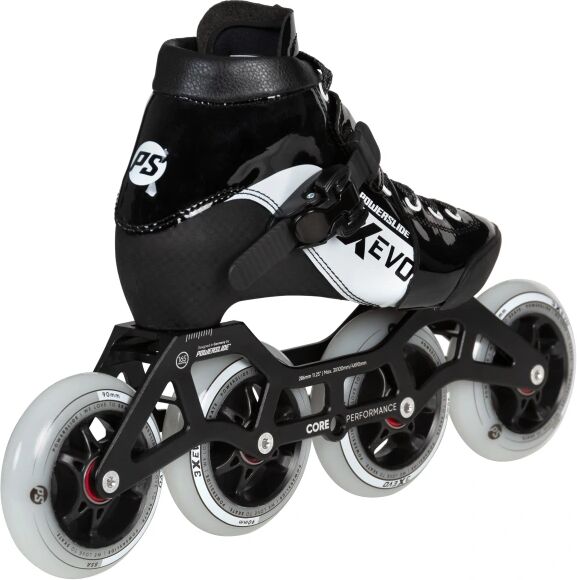 Powerslide 3X Evo Verstellbar Inline Speed Skates Kinder (Black - 34-37)