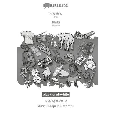 Thai (in thai script) - Malti, visual dictionary, BW, Taschenbuch von Babadada GmbH, Babadada, 978-3-366-02086-8