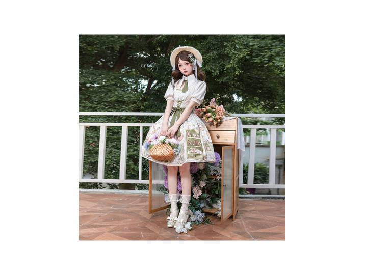 Robe de princesse Op Lolita à manches courtes, originale, élégante et mignonne, Style Miss Academy, robe de princesse japonaise pour fille