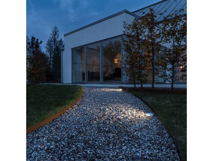 Konstsmide LED-Einbauleuchte Detlef für Boden und Wand, IP65, schwarz, Aluminium, Einbauleuchte
