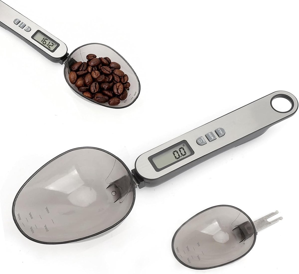 Digitale lepelweegschaal tot 500g met 0,1g precisie en compact ontwerp