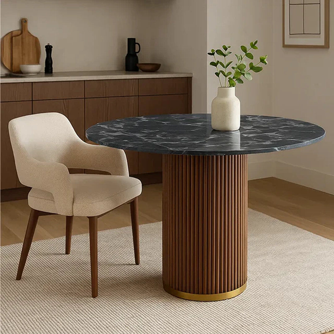 Metro Delone Round Dining Table Black