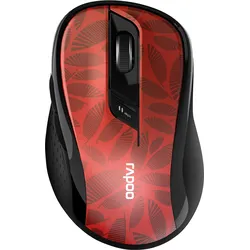 RAPOO M500 RT - Maus (Mouse), Bluetooth/Funk, rot