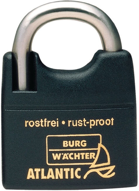 Cadenas à cylindre Burg-Wächter Atlantic 217 Bracket-H. 39mm Bracket-S. 6mm laiton (217 40 45 NI)