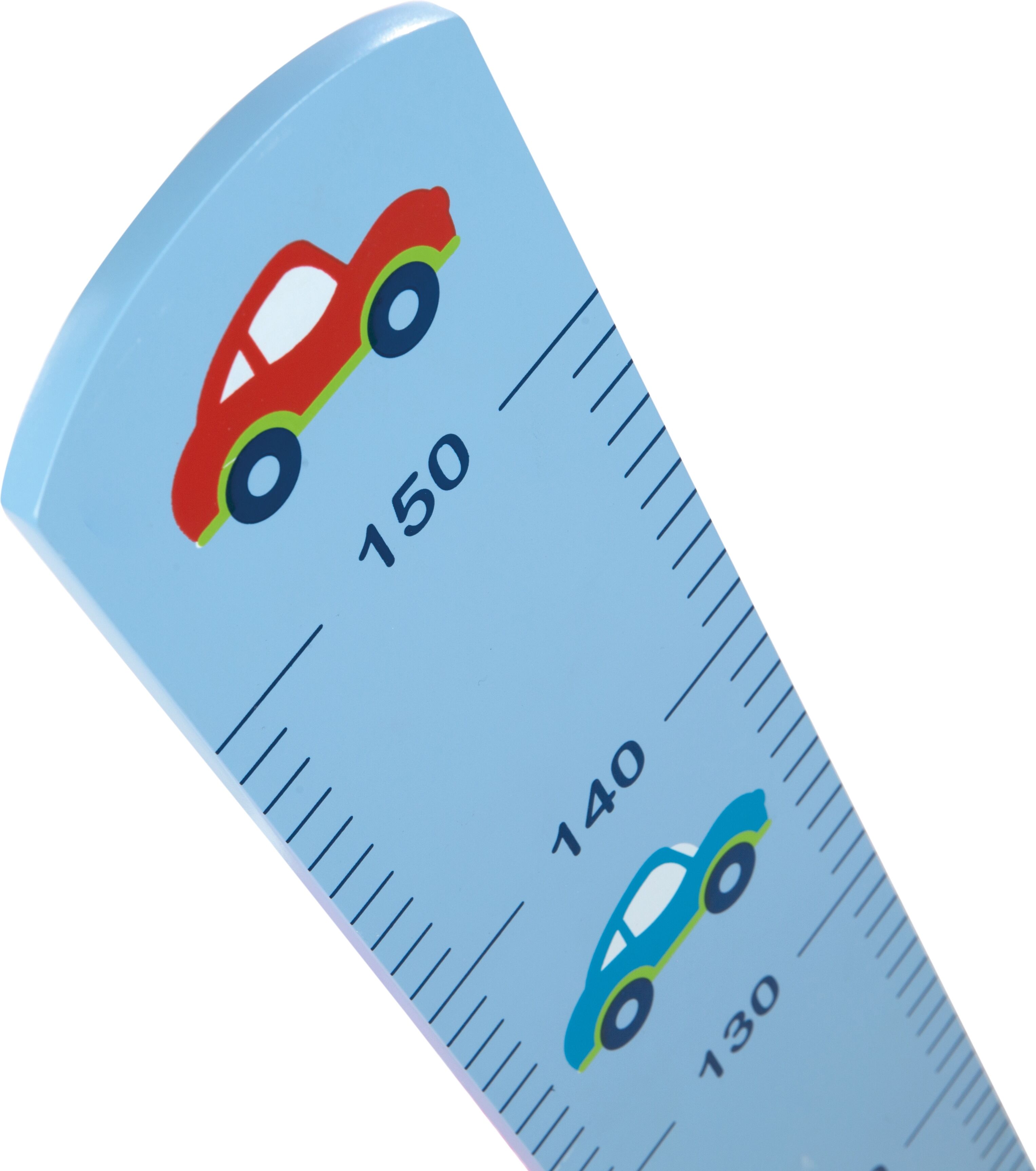 Messlatte ROBA "Rennfahrer", blau, B:10cm H:90cm T:1cm, MDF, Messlatten, Messlatte, mit Auto Motiv, Skala bis 150 cm blau Einheitsgröße