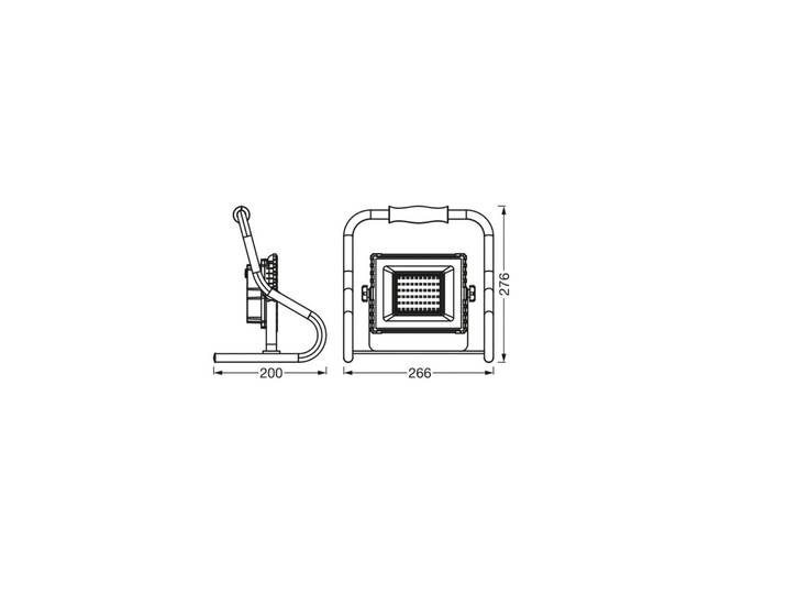 OSRAM LED-Akku-Arbeitsleuchte, 20 W, orange, IP44, 4.000 K, gelb / orange, Aluminium