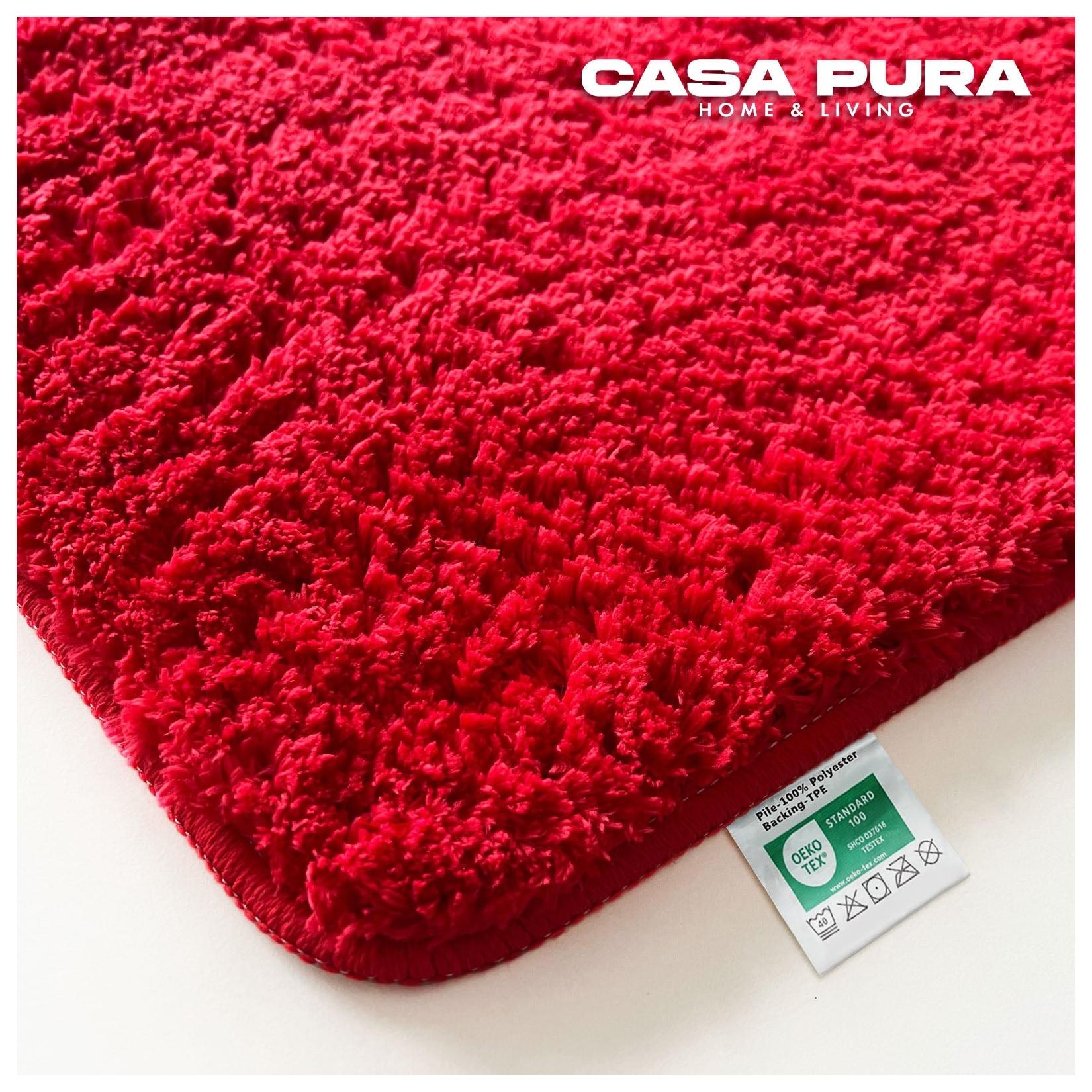 Casa Pura Badematten Sky Uni Berry Red