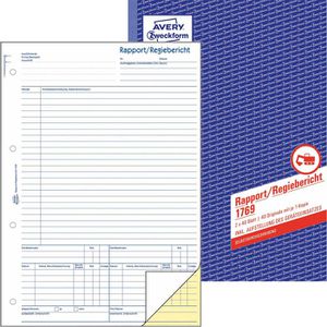 Zweckform Avery  1769 Rapportbuch A4 2x40 Blatt