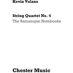 Kevin Volans: String Quartet No. 4 /'The Ramanujan Notebooks/' (Score) String Quartet Score, Fachbücher