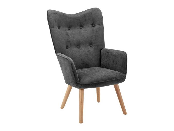 Sessel Natalie Dunkelgrau Webstoff