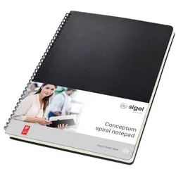 Sigel Spiral-Notizbuch »Conceptum« kariert ca. A4 Hardcover schwarz