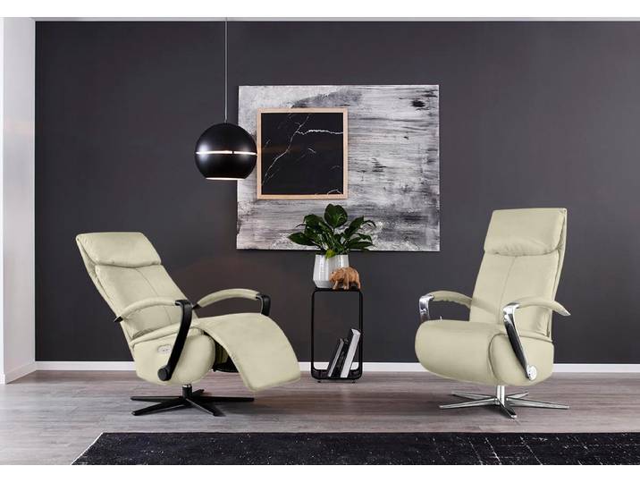 Relaxsessel, Luxus-Microfaser, Beige, 68×113×83 cm, Doppelmotor, Modern, W.SCHILLIG