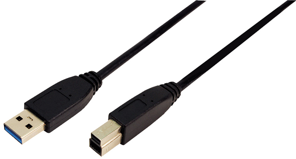 LogiLink USB 3.0-kabel USB-A naar USB-B, 1,0 meter, zwart