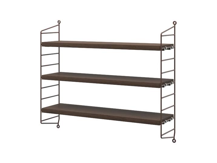 String Etagère murale String Pocket Chêne foncé - brun foncé