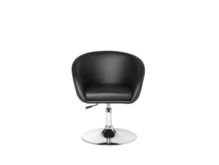 KADIMA DESIGN Loungesessel Design Relaxsessel SPM2.157 Loungesessel Kunstleder Cocktailsessel (Leder-Optik, Drehstuhl Modern, Loungesessel Wartezimmerstuhl), schwarz, Sessel Drehbar, Esszimmerstuhl 120 kg, Clubsessel