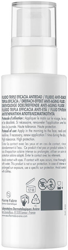 Avène Hyaluron Activ Uv Fluide triple anti-âge SPF50 40 ml