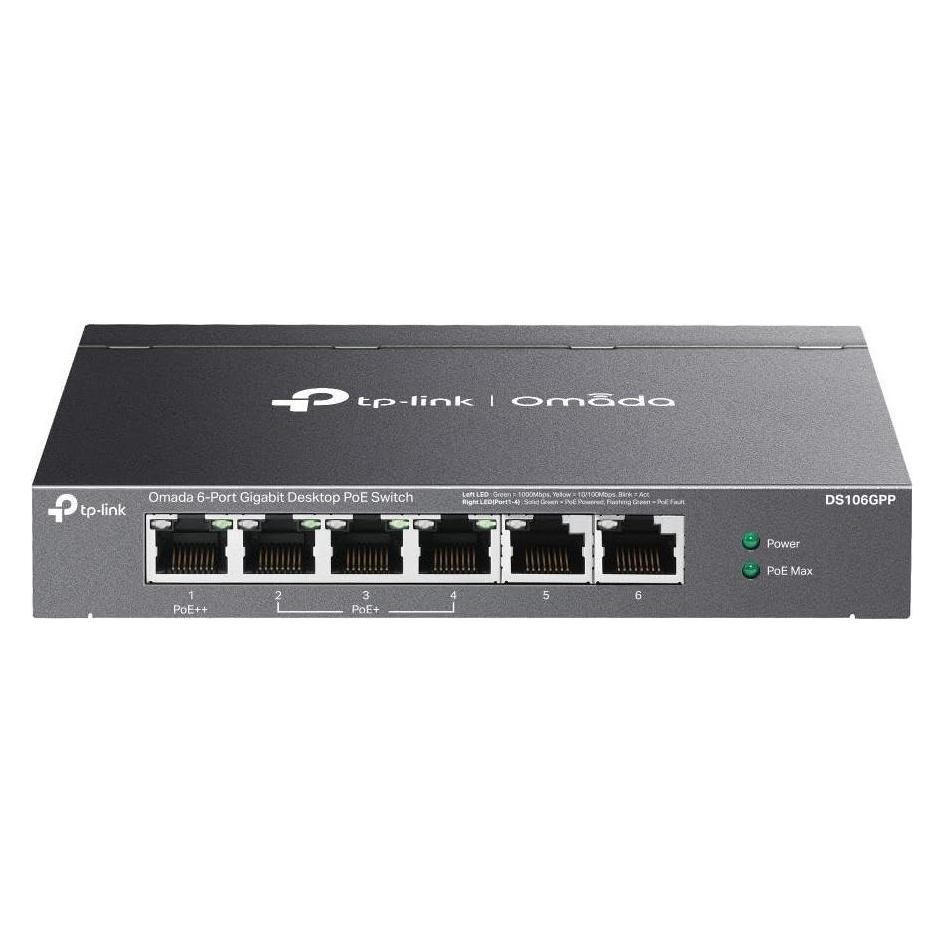 TP-Link Omada 6-Port Gigabit Desktop Switch With 3-Port Poe And 1-Po (6 Ports) (DS106GPP)