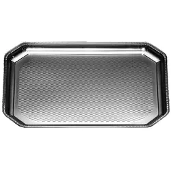 VEPATIM 50x Alu-Catering-Platte Aluminium-Partyplatte Servierplatte 375 x 280 mm
