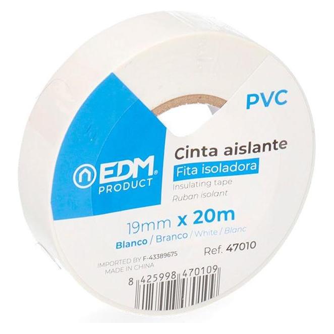 EDM Supra Qualitätsisolierband weiss 19 mm x 20 m (19 mm) (49358021)