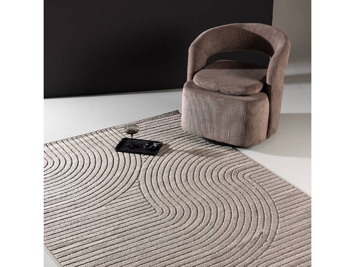 Tapis à poils longs Vince 160 x 230cm Marron/Marron