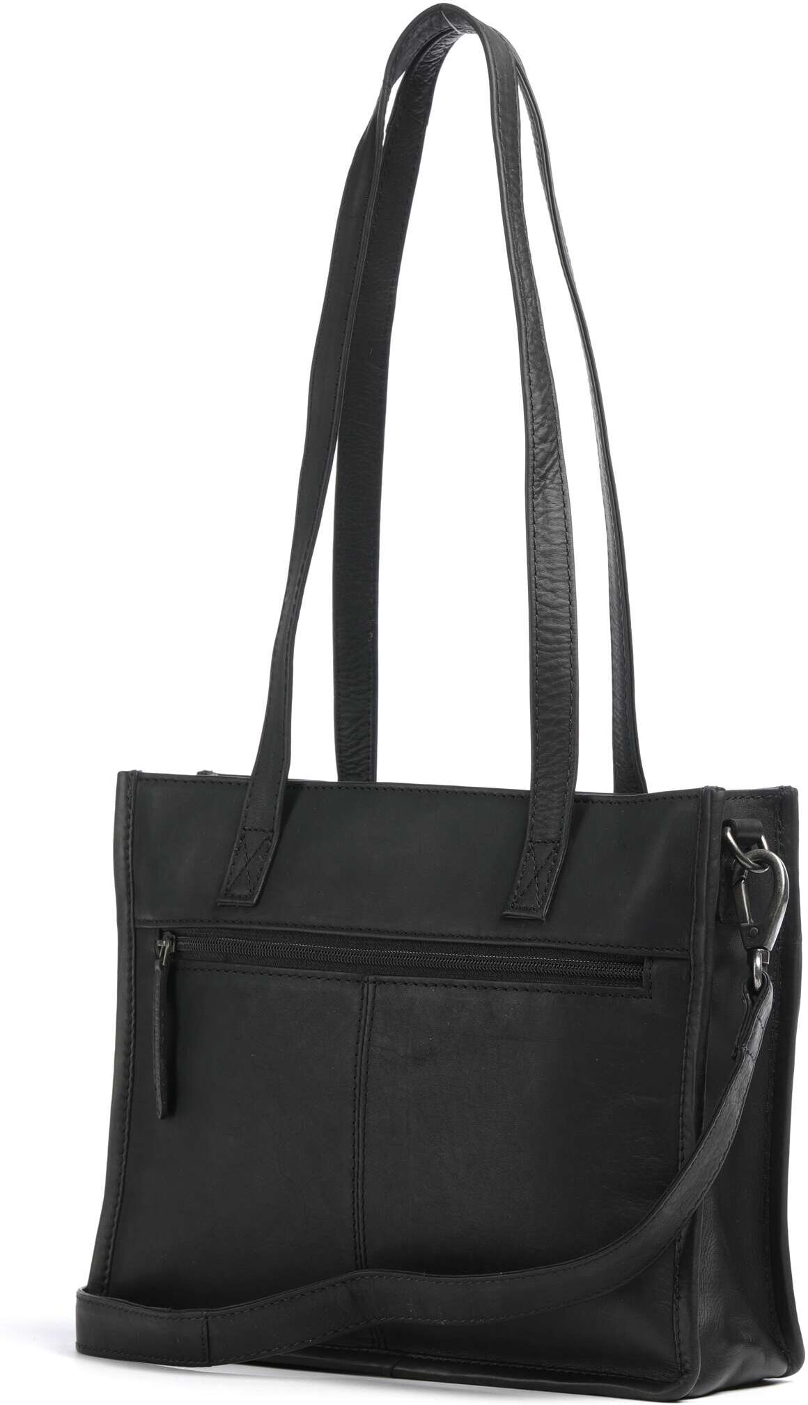 The Chesterfield Brand Wax Pull Up Cow Estella Shopper, schwarz