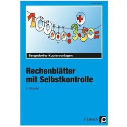 Rechenblätter mit Selbstkontrolle. 4. Schuljahr, Schulbücher von Heiner Müller