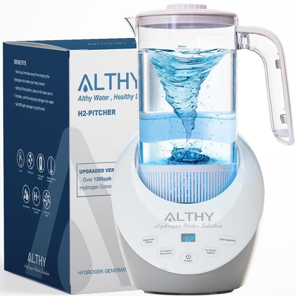 Wasserstoffgenerator, Wasserkanne - SPE- und PEM-Technologie - 1,6 Liter - BPA-frei