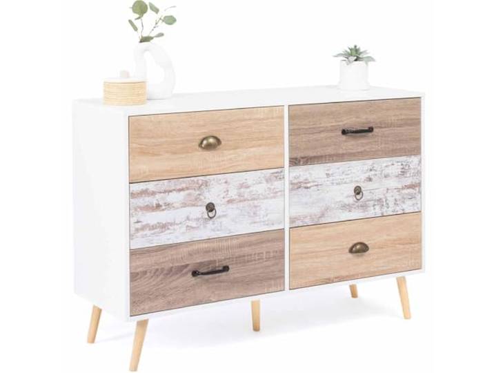 IDMarket - Kommode mit 6 Schubladen Bahia 115 cm skandinavisch