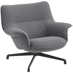 Muuto Doze Lounge Chair low back, swivel base, ocean 80 / schwarz