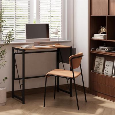 Garvee Ironwood k-Shape Folding Table 31.5 - Folding Desk, Foldable Computer Desk, Home Office Desk