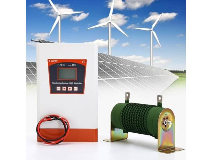 6000W - 15000W Wind Solar Hybrid Laderegler, Wind Solar Hybrid Controller Windturbine Solar Hybrid MPPT Boost LCD Energie Laderegler Solarpanel System Controller mit Entlader,12000W-12V/24VAuto