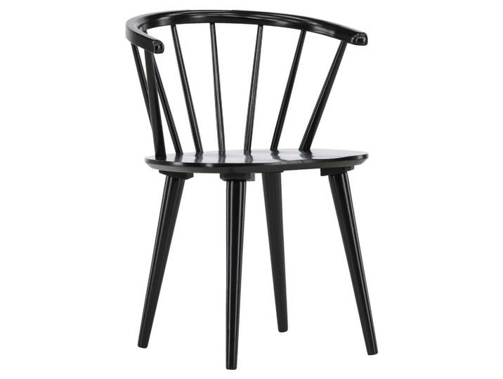 Livetastic Stuhl-Set, Schwarz, Holz, Kautschukholz, massiv, zylindrisch, 55x75x53 cm, abwischbar, Esszimmer, Stühle, Esszimmerstühle, Esszimmerstühle-Set