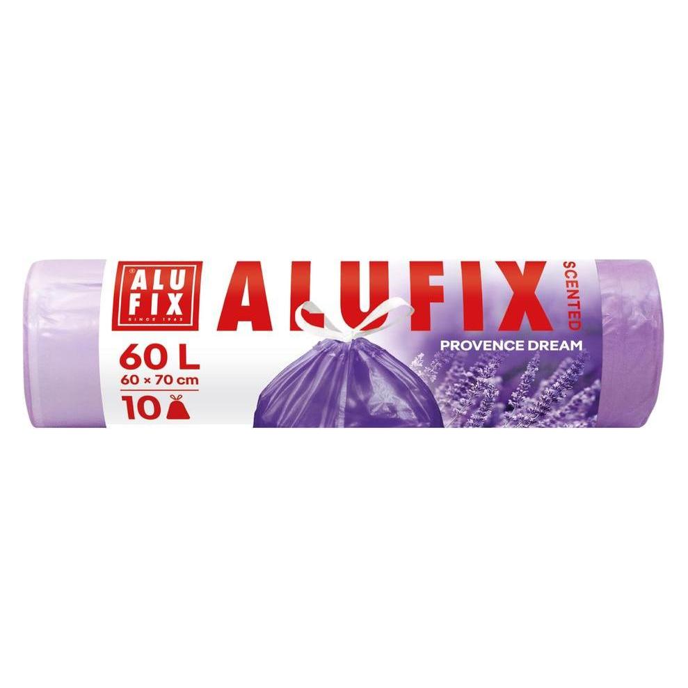 AluFix Worki na śmieci, lawendowe, HDPE, 60l, 10 szt., fioletowe (10x, 60 l) (66256747)