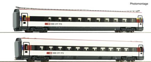 Roco 7710037 H0 2-tlg. Set: Ergänzungswagen ICN (DCC) Typ RABDe 500, der Schweizerischen Bundesbahnen