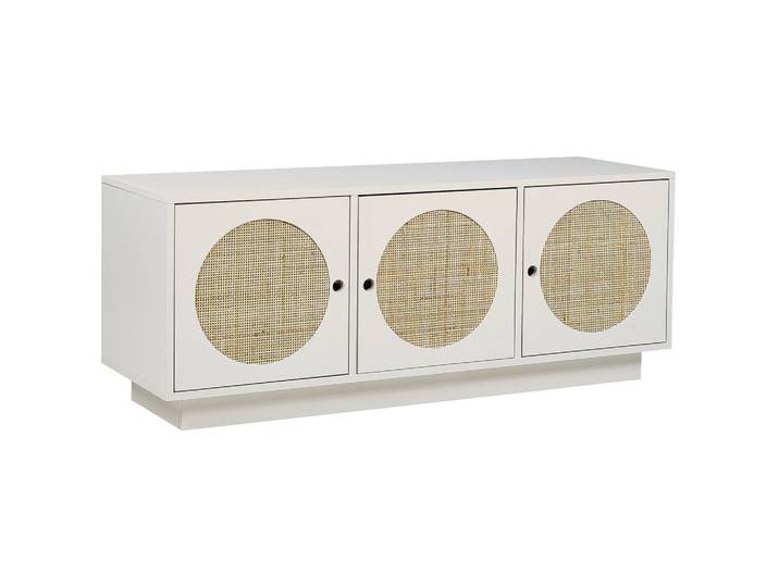 Beliani Schrank Weiß Uyuni, 120x40x40 cm, Kleinmöbel, Kommoden, Sideboards