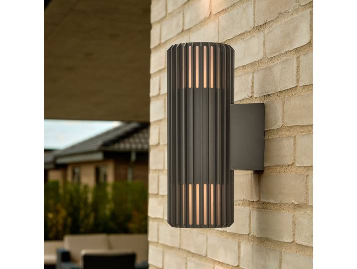 Wandleuchte Aludra Double 12 x 34 x 17cm Grau/Grau